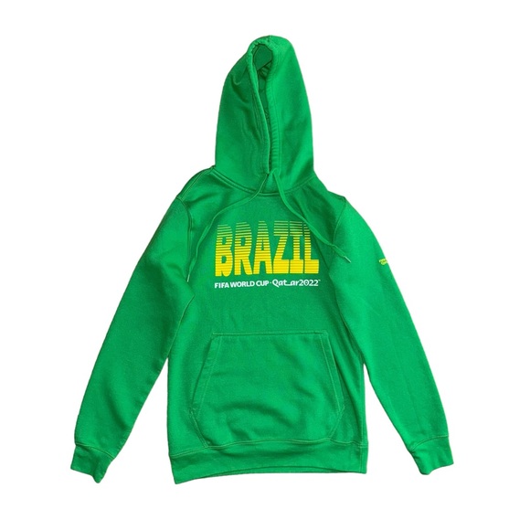 Fifa World Cup Qatar 2022 Brazil Hoodie In Green & Yellow - Picture 1 of 7